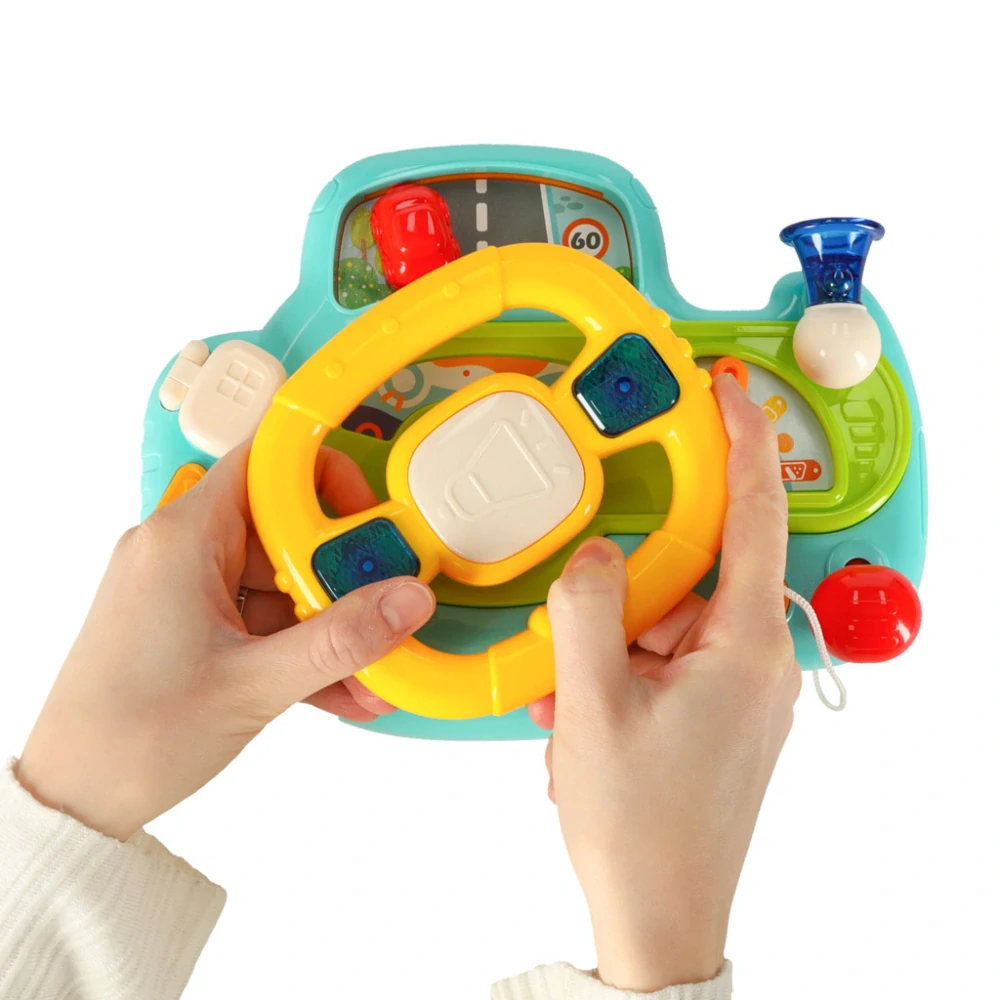 Interaktivní hračka volant pro děti simulátor se zvuky modrý
