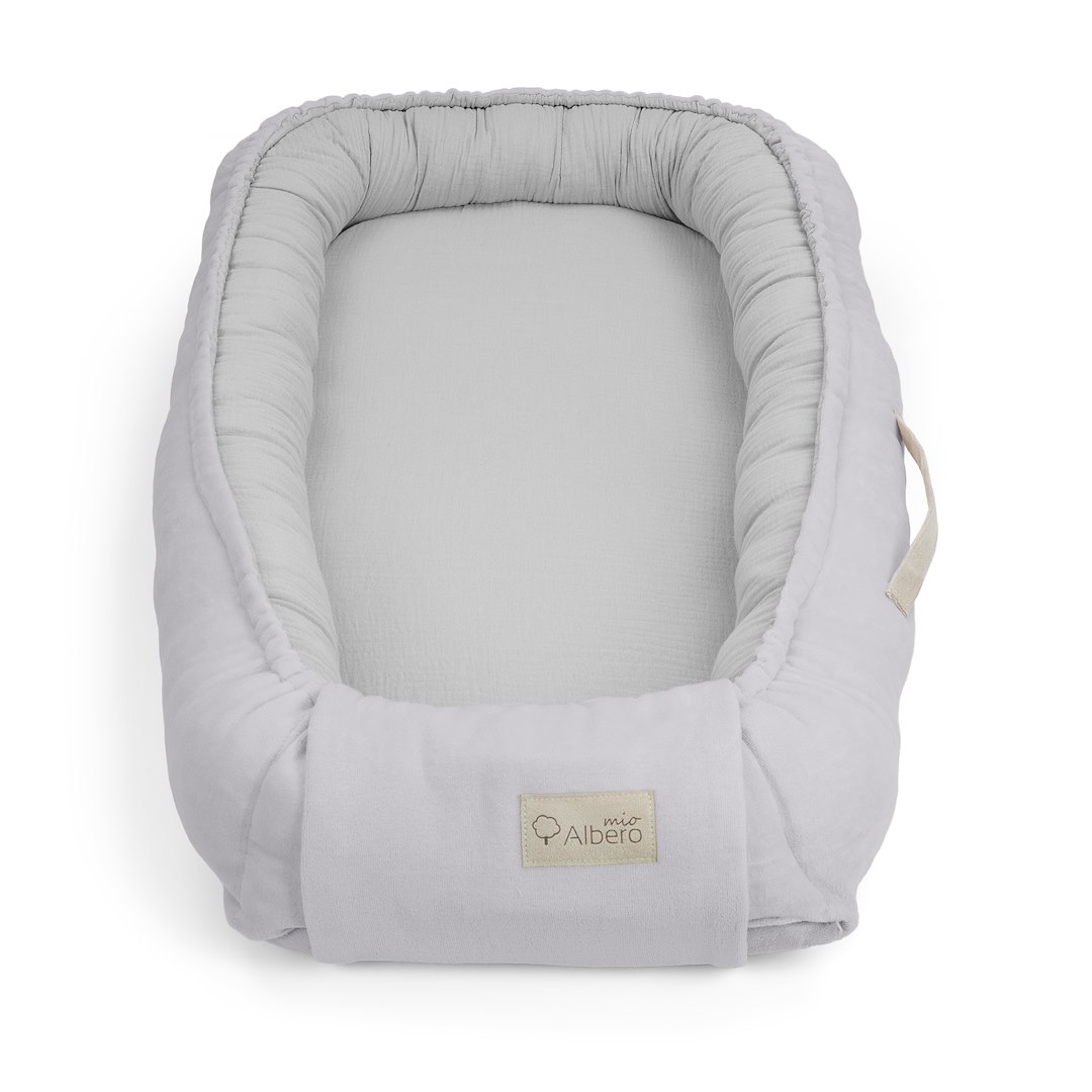 Hnízdečko pro miminko Albero mio mušelím Ash