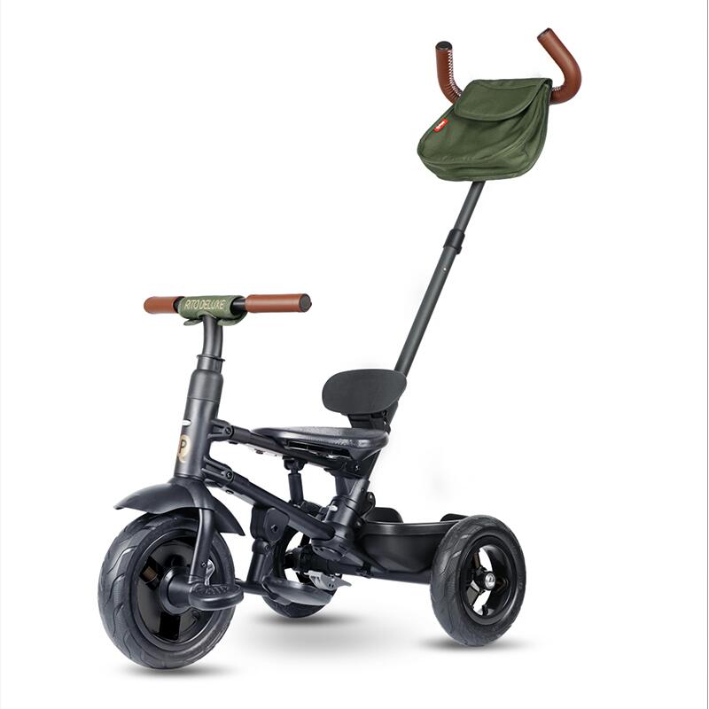 Multifunkční skládací tříkolka Qplay Rito Deluxe Olive green