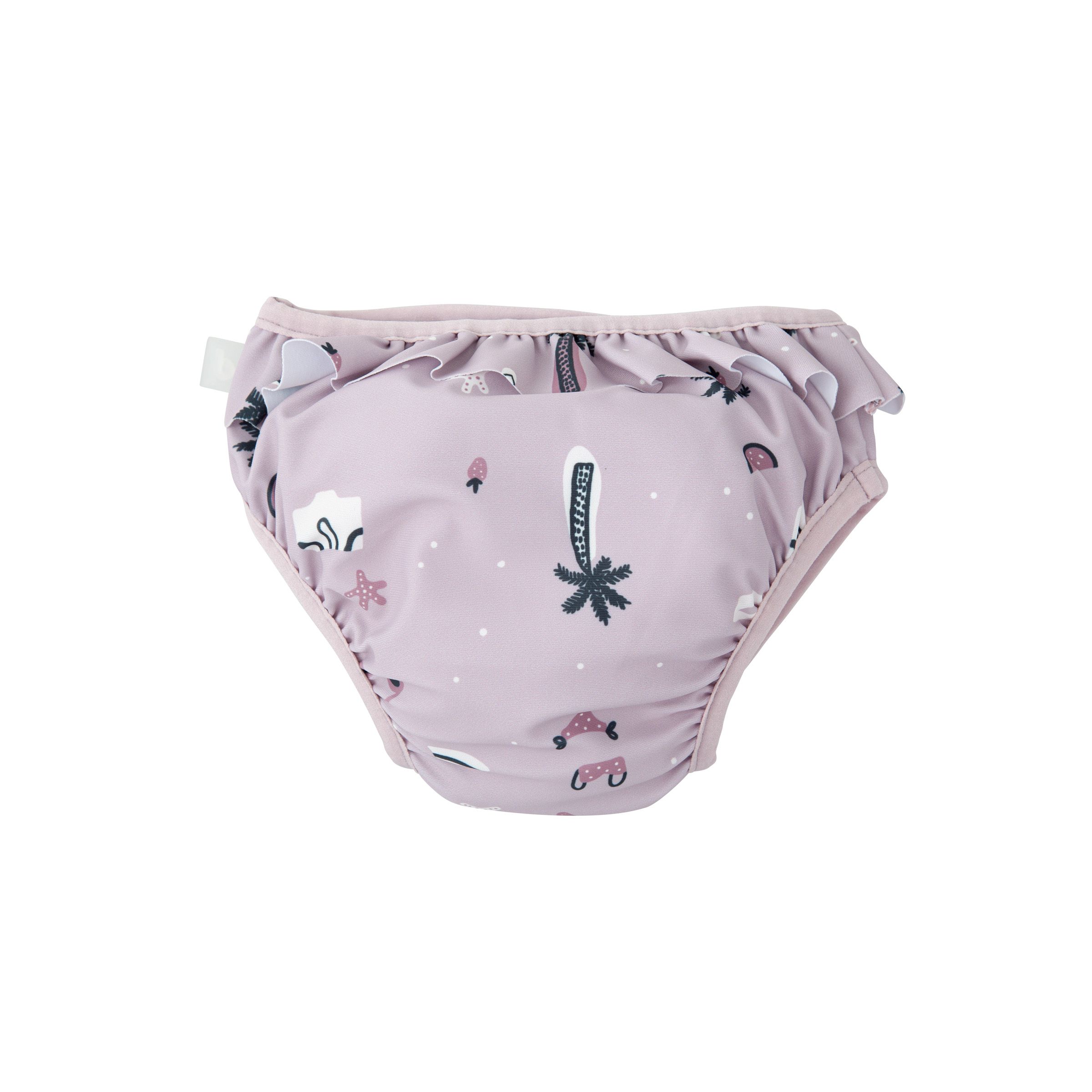 Sada kojenecké plavky + čepice s UPF50+ BIMBI HAWAI 3-9m - fialová