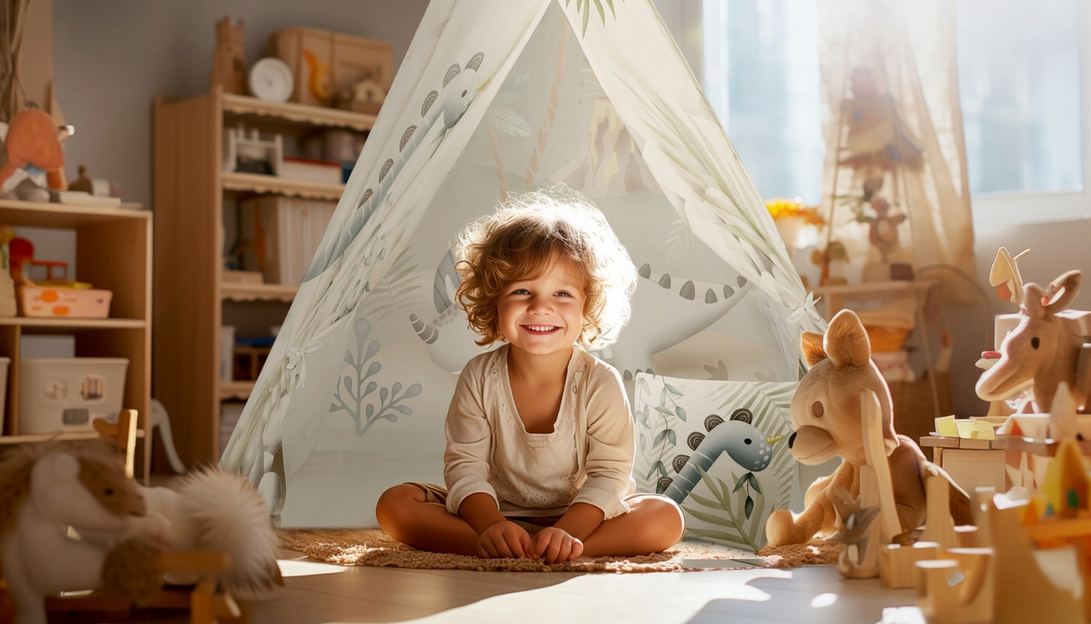 Dětské teepee stan Nukido - Dinosauři