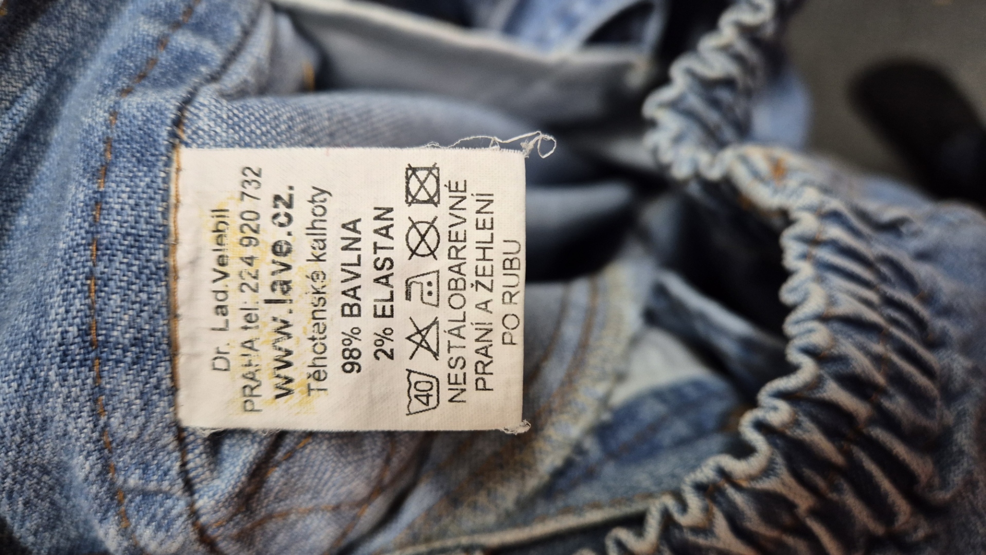 Těhotenská móda - Laclové kalhoty s kapsami vel.36