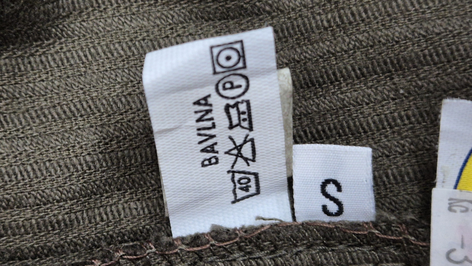 Těhotenská móda - Manžestrové laclové kalhoty s pružným bříškem vel. S - zelenkavé