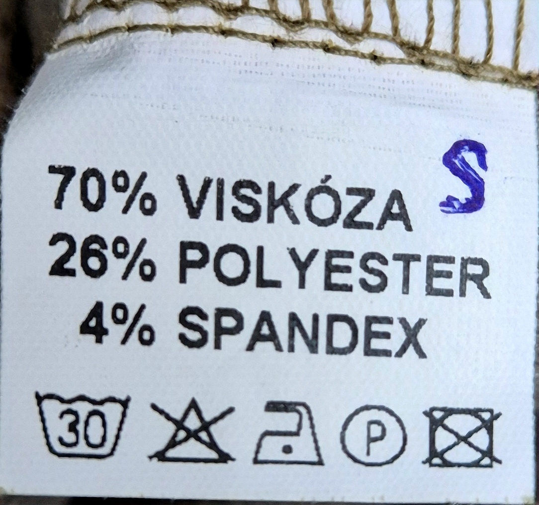 Těhotenská móda - Těhotenské kalhoty vel. S s gumou v pase  nemačkavé