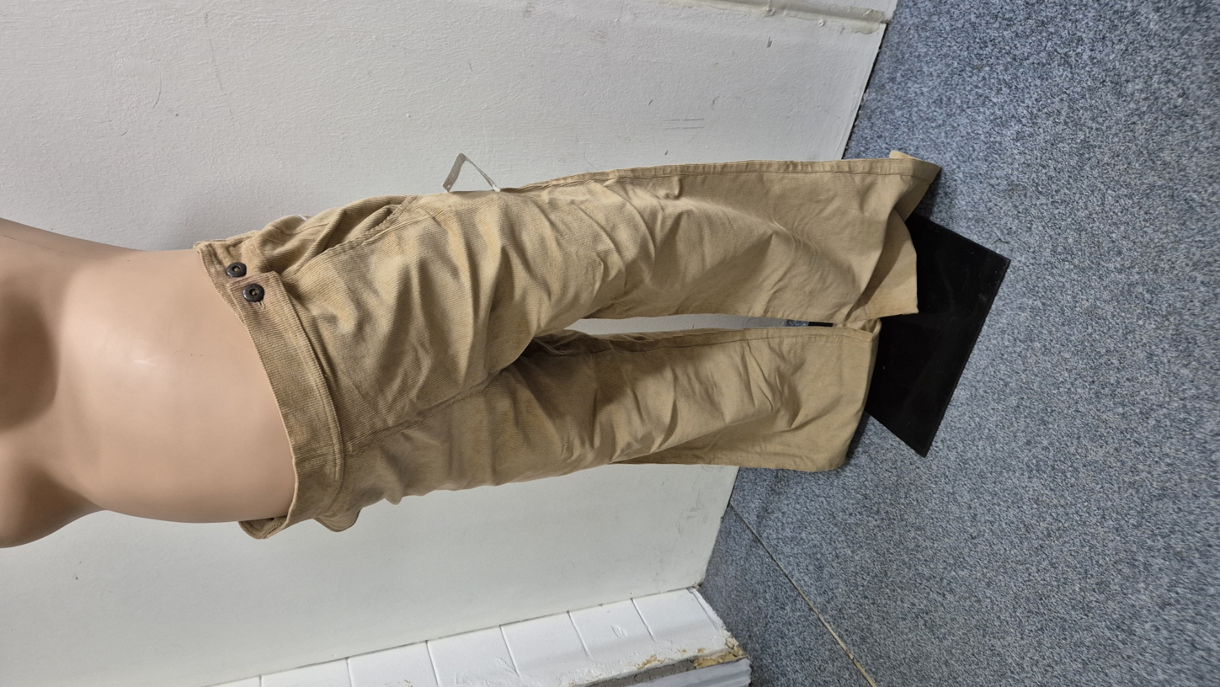 Těhotenská móda - těhotenské kalhoty s gumou v bříšku nastvitelne bezove jeans vel. 36