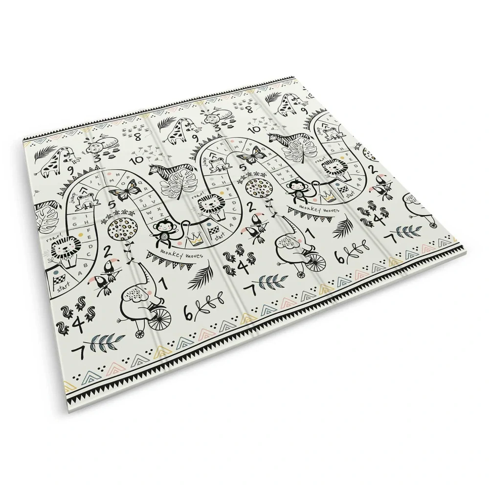 Pěnová skládací vzdělávací podložka 200 x 180 x 1 cm Nukido NK-340 ocean-safari