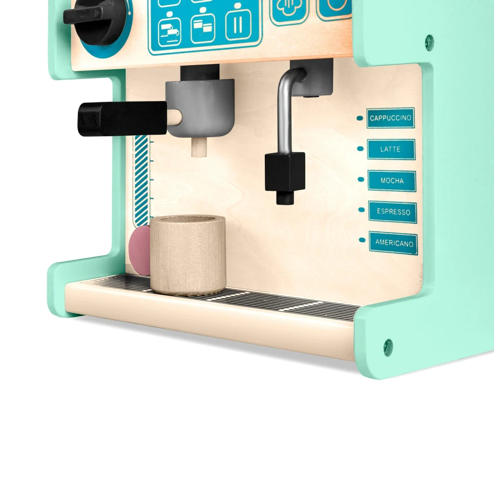 Kávovar Ricokids s mátovou barvou a cukrovím