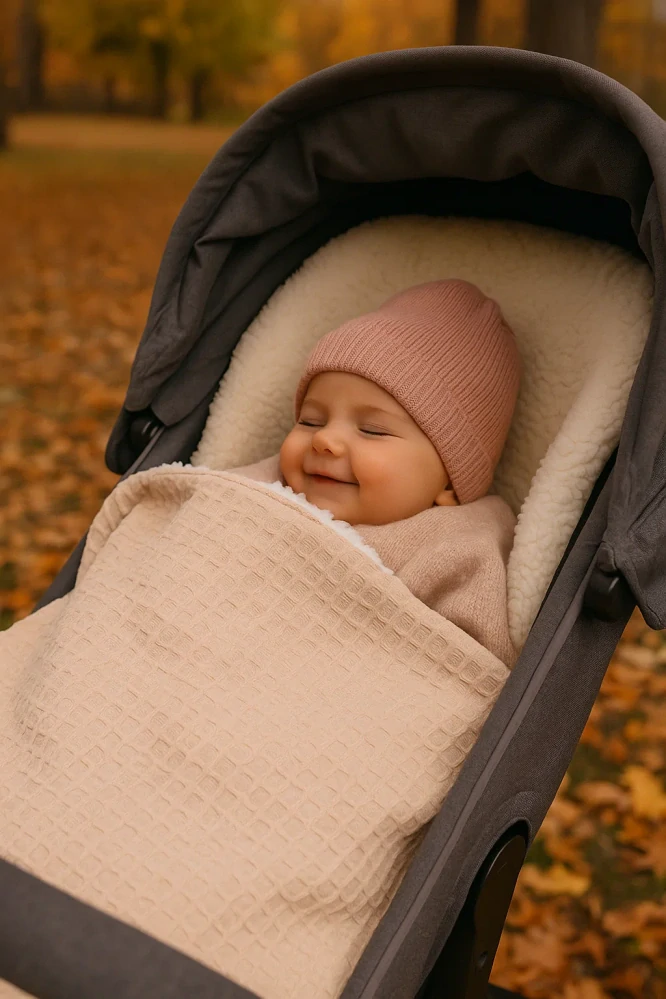 Dárková sada BIMBIDREAMS waffle deka s beránkem + usínáček Králíček pudrově růžová