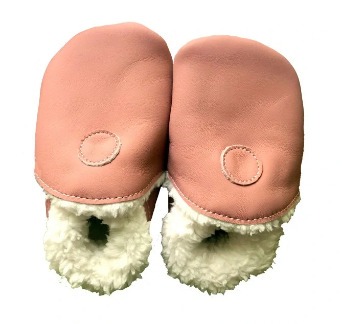 Dětské celokožené  zimní capáčky Hopi Hop pink vel.6-12m