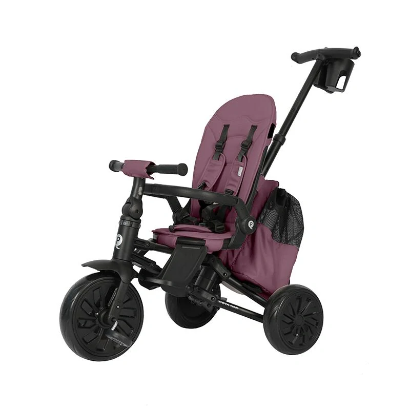 Qplay Nova Max multifunkční skládací tříkolka s příslušenstvím violet