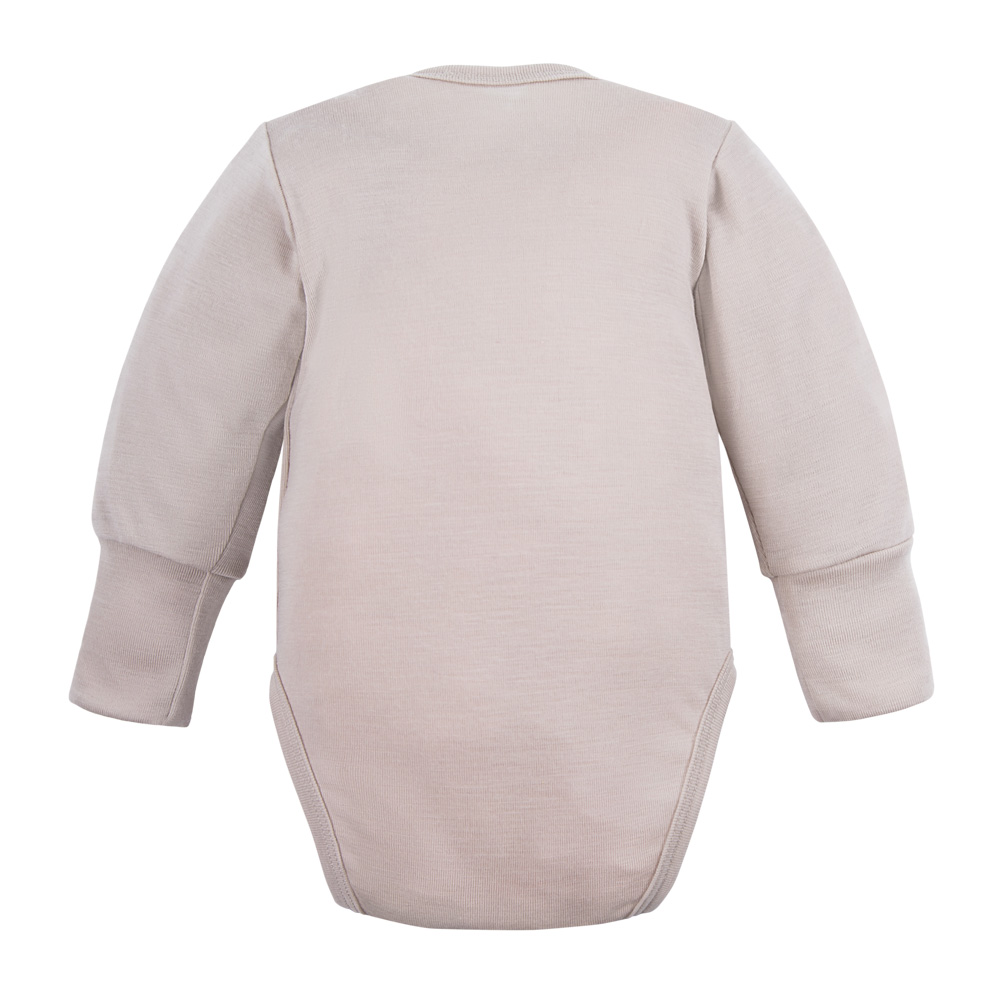 MERINO rostoucí body béžové vel. 80/86