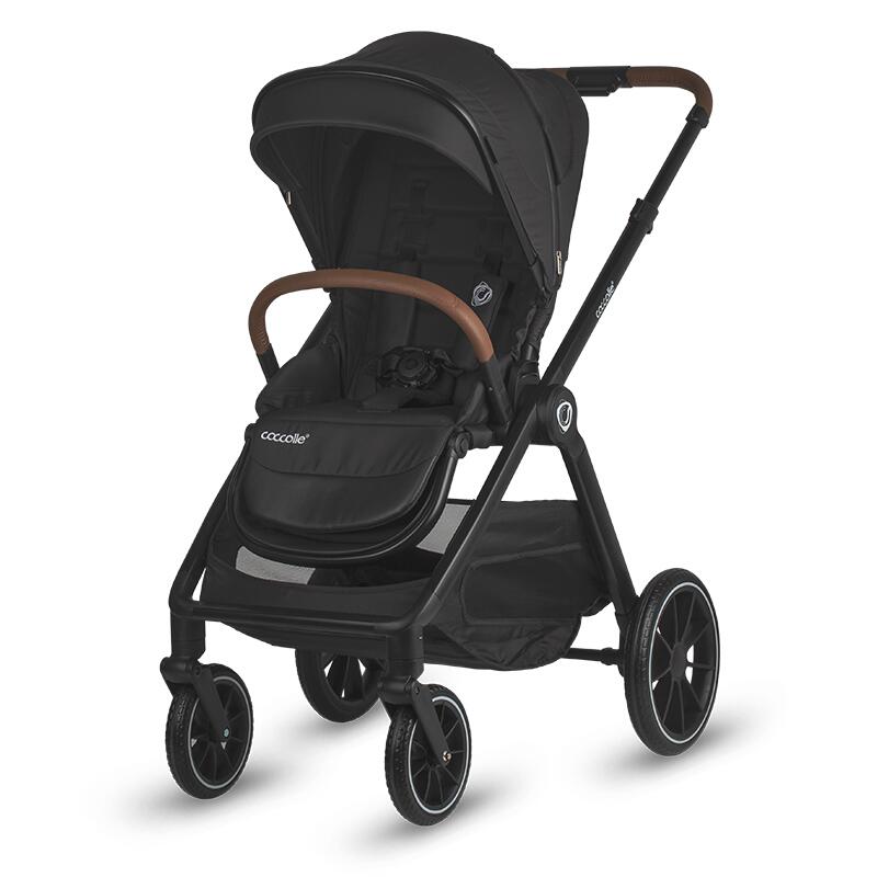 Kočárek Coccolle ASPEN 2v1 travel system Jet Black + autosedačka 0-13kg KNOX