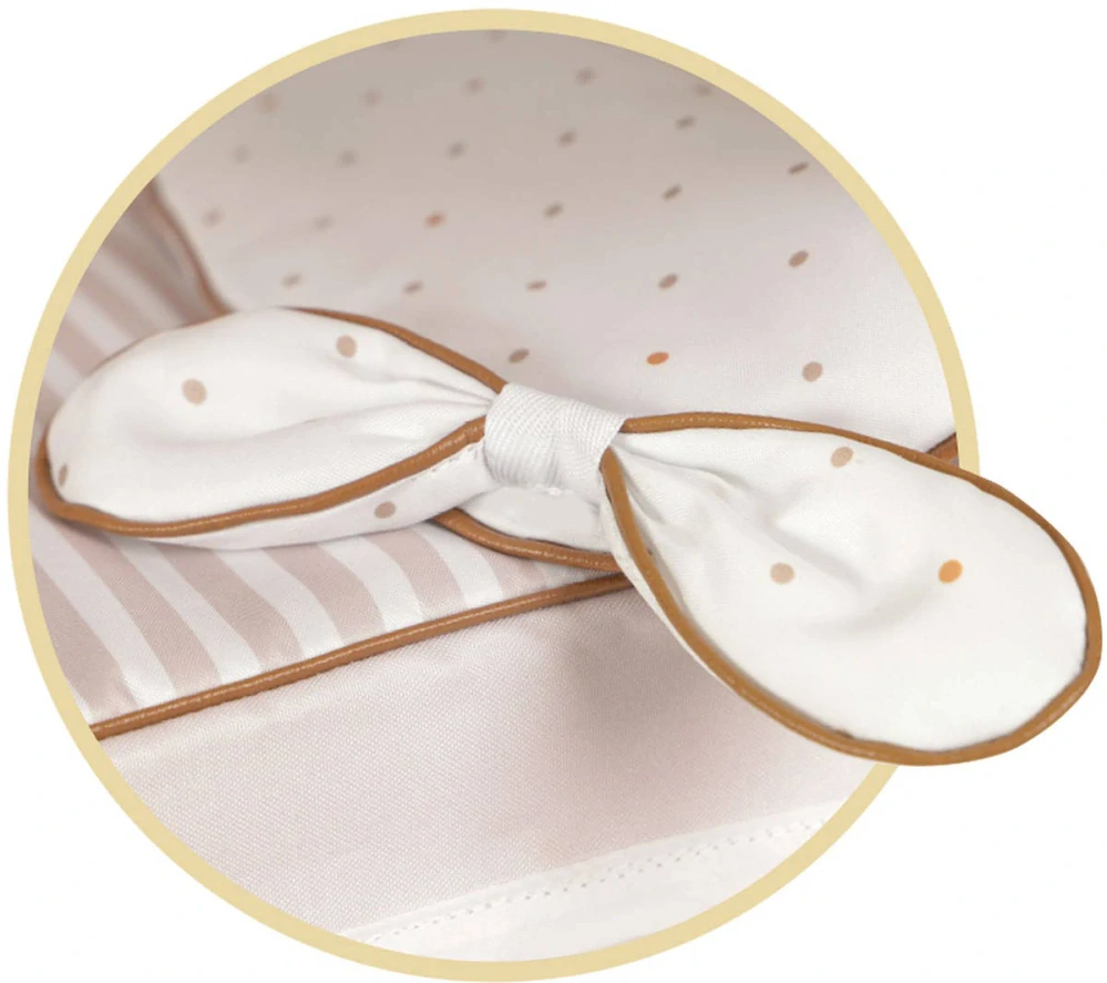 Dětský luxusní skládací kočárek pro panenku DeCuevas Verona s taškou a doplňky bílo-růžový