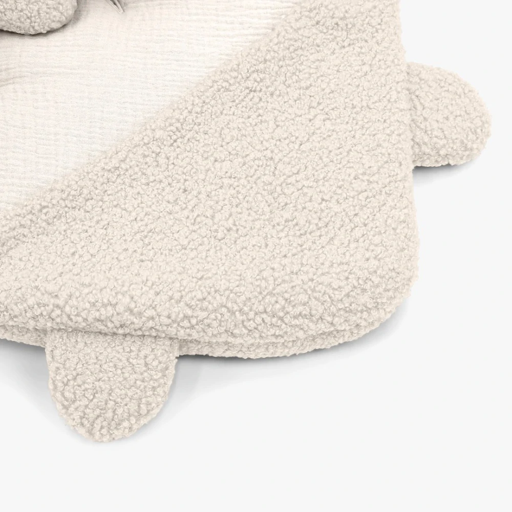 Prémiová Zimní Zavinovací Deka/Fusak do Autosedačky Cotton Muslin & Bouclé vanila