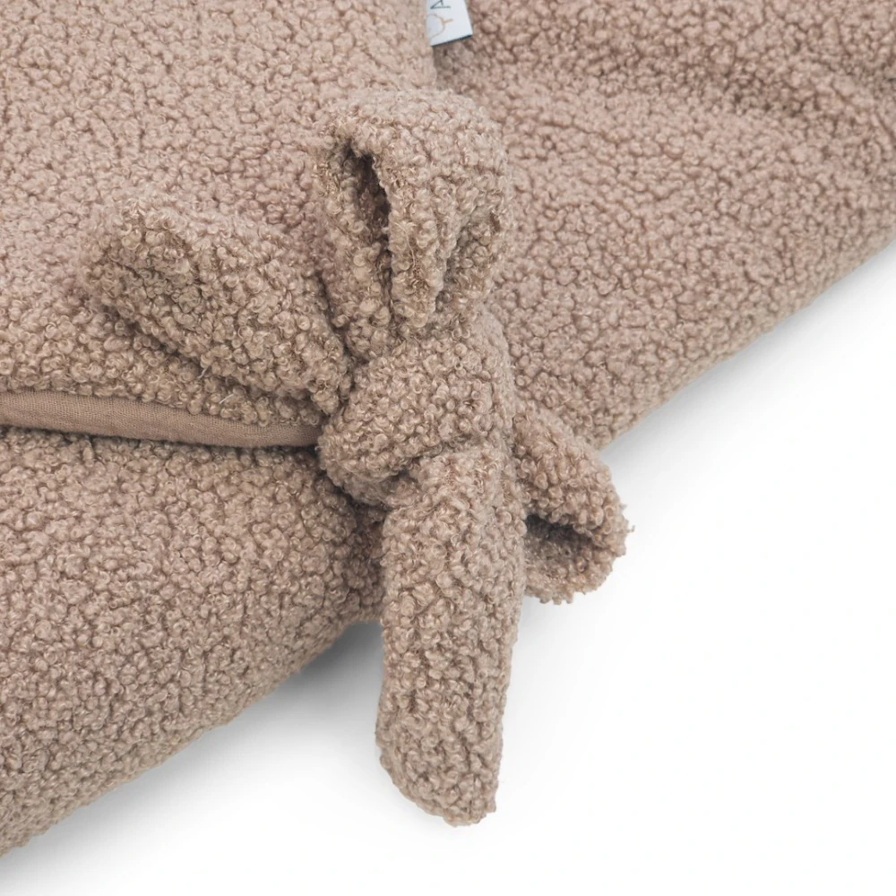 Prémiová Zimní Zavinovací Deka/Fusak do Autosedačky Cotton Muslin & Bouclé karamel