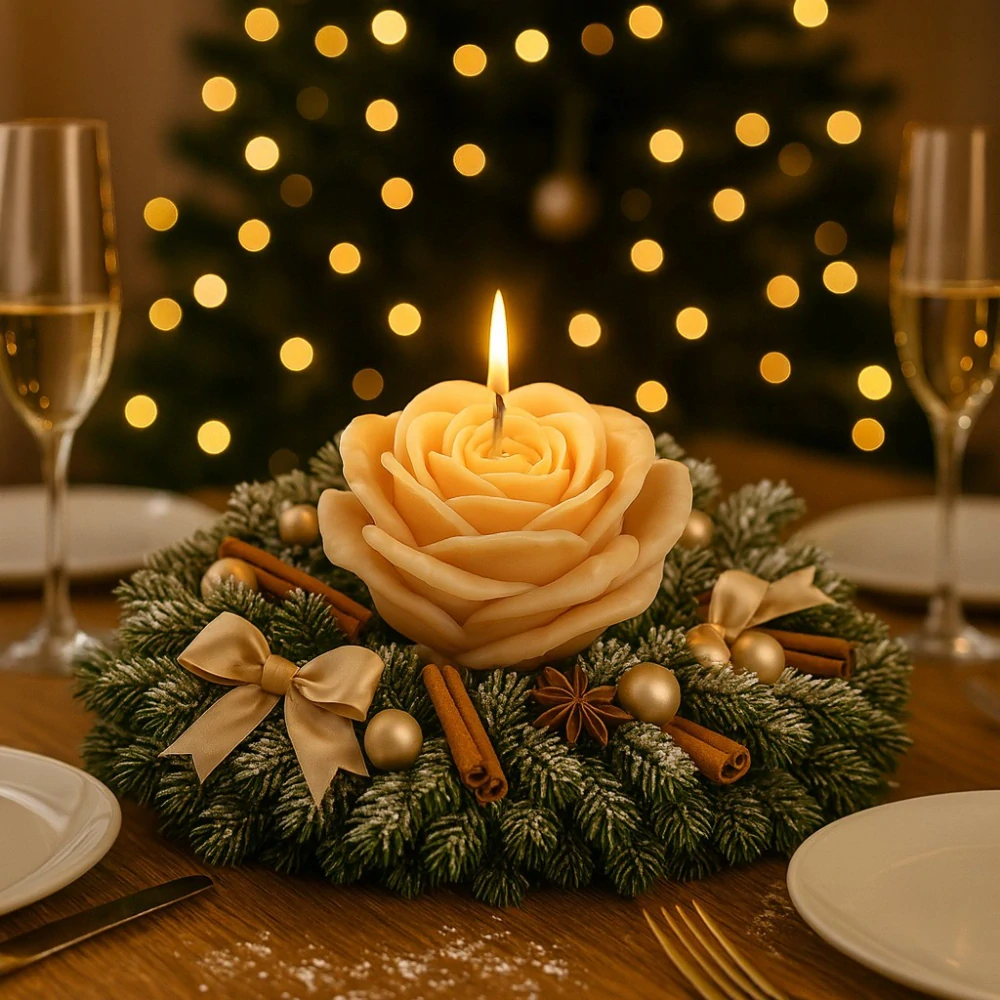 Designová Sójová Svíčka Velvet Rose – Nude (120x70 mm)