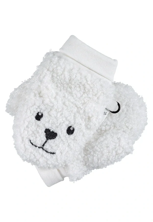 Teplé Palcové Rukavice s Mikrofleecem a Medvídkovým Obličejem (Ecru) 1-2 roky