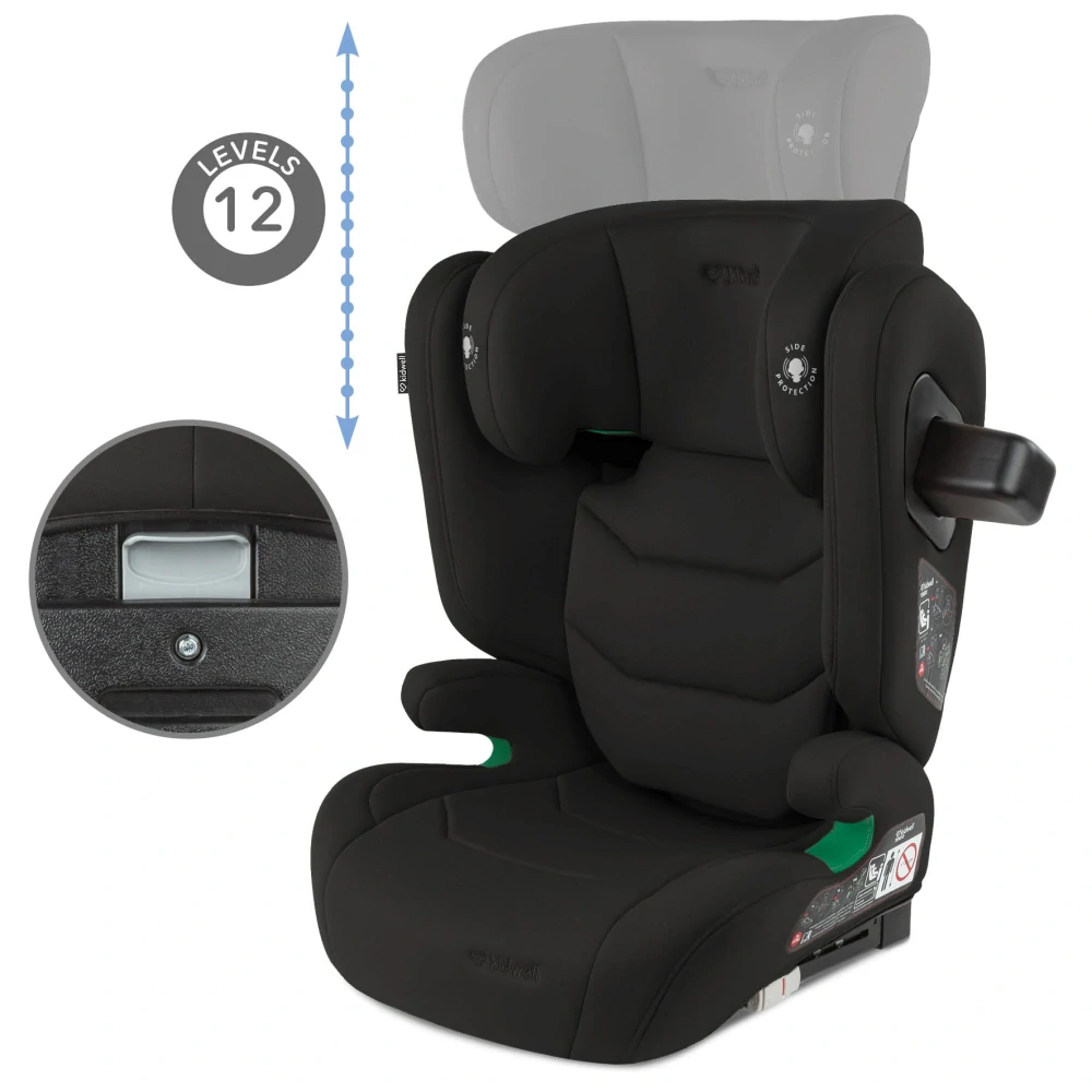Autosedačka Kidwell TENDO s isofixem 2v1, i-Size 100-150 cm černá