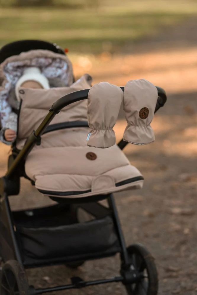 Zimní Nepromokavé Rukavice na kočárek – Everest  Černá/Woodland