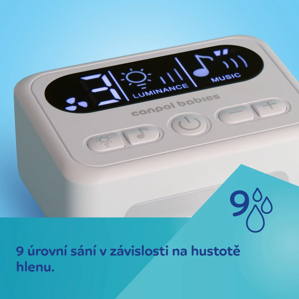 Nosní Elektrická Odsávačka Noseo pro miminka s 9 úrovněni sání_vyšší výkon