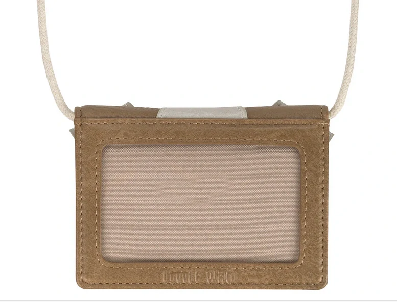 Dětská kapesní taška a peněženka na krk z vintage kůže Pejsek Nilas