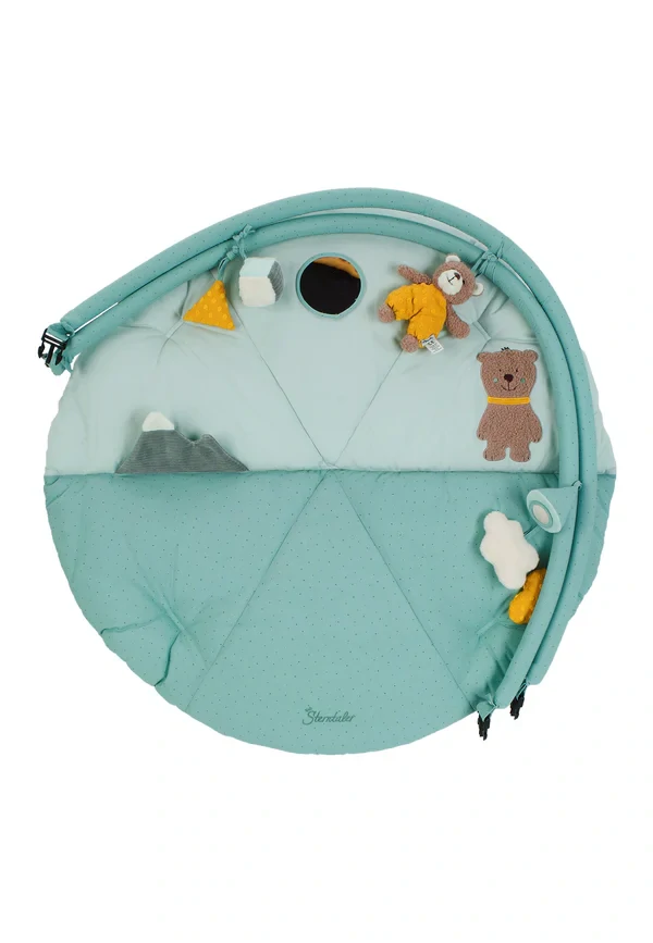 Hrací deka s hrazdou Sterntaler Bear blue