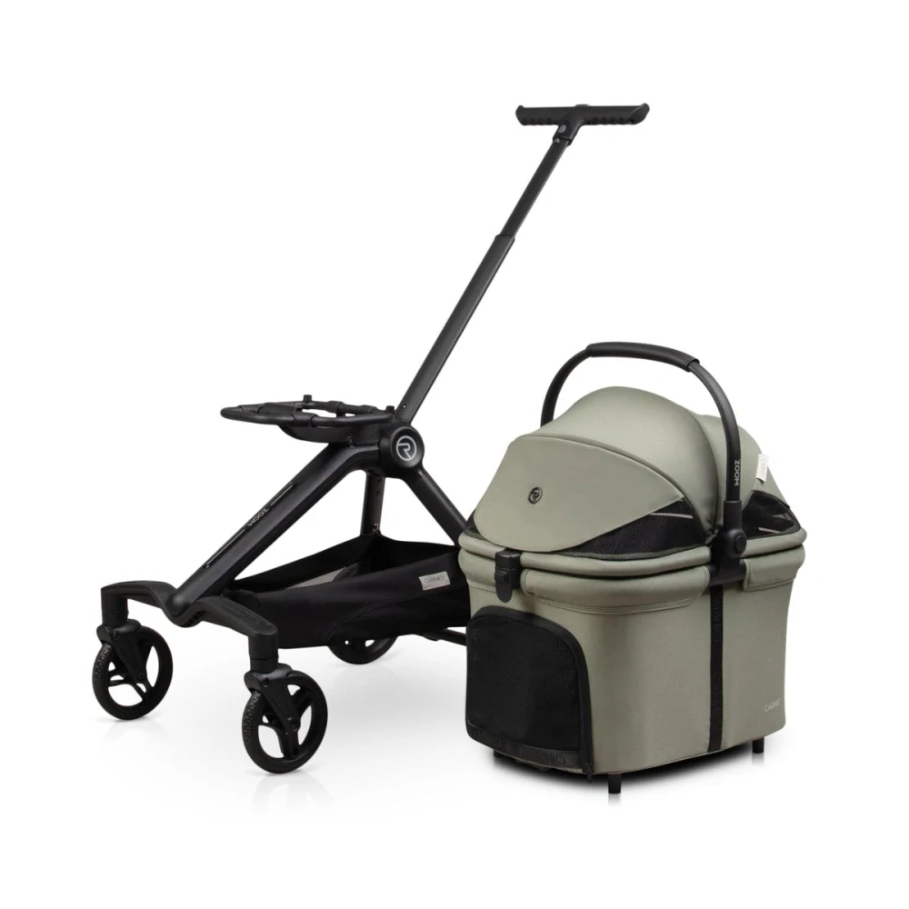 Luxusní kočárek Carinio Zoom Olive Pet S AUTOM/ZOOMEM/OLIVE