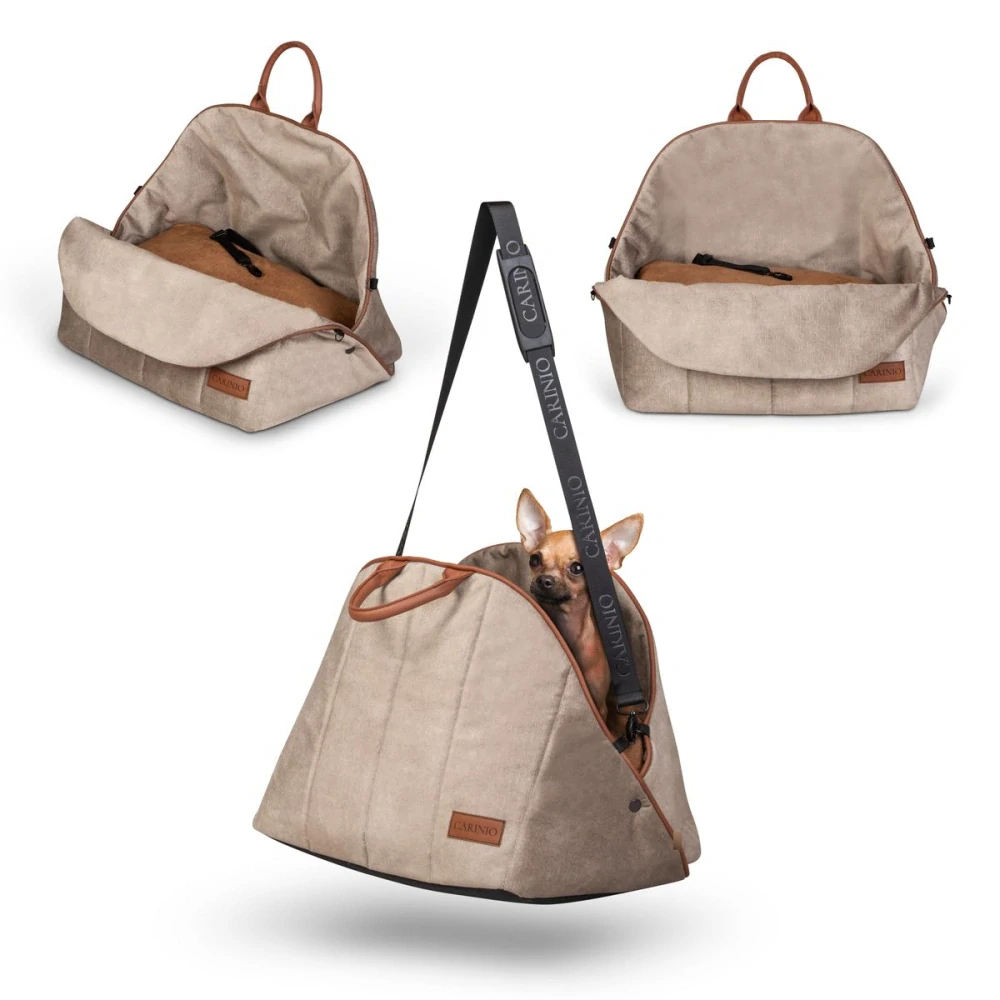 CARINIO AMIS 3v1 Desert - Pelíšek, přepravní taška, autosedačka pro zvířata
