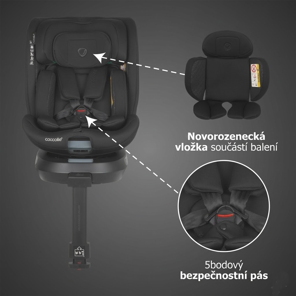 Autosedačka i-Size 40–150 cm Coccolle Ario Black
