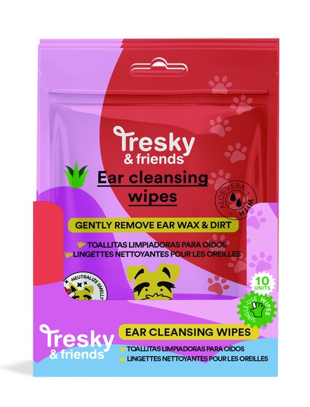 Čisticí ubrousky na uši pro psy a kočky s Aloe Vera (10 ks)
