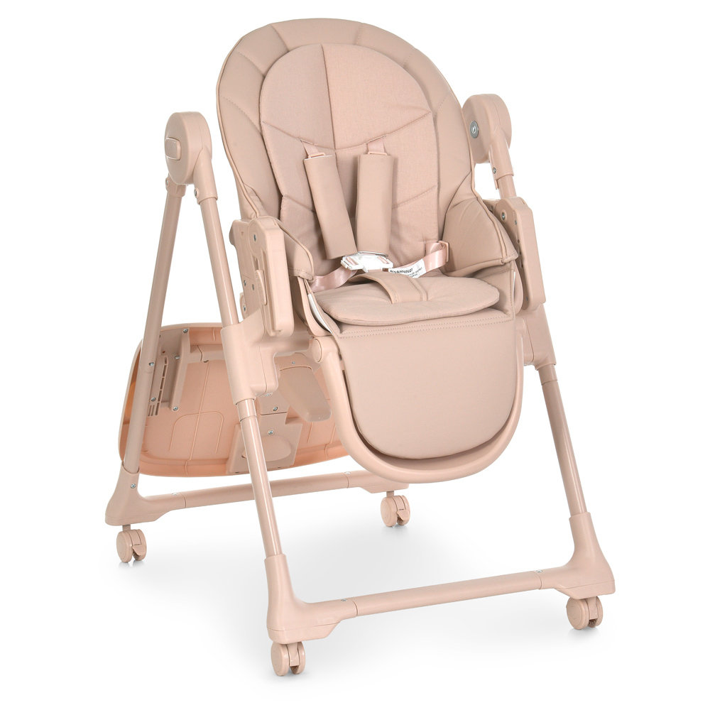 Dětská rostoucí jídelní židlička El Camino Crystal Nude pink