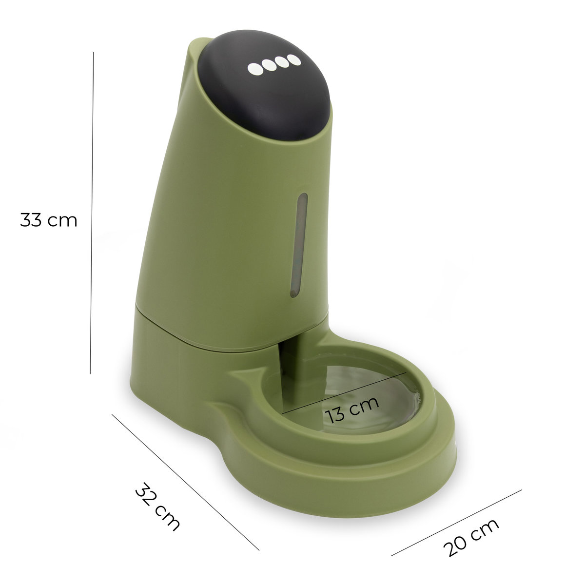 MilooPets Petportion Gravitační dávkovač vody pro psy a kočky 3,2 l – zeklený