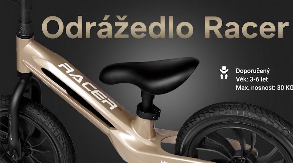 Dětské odrážecí kolo QPlay Racer - platinum