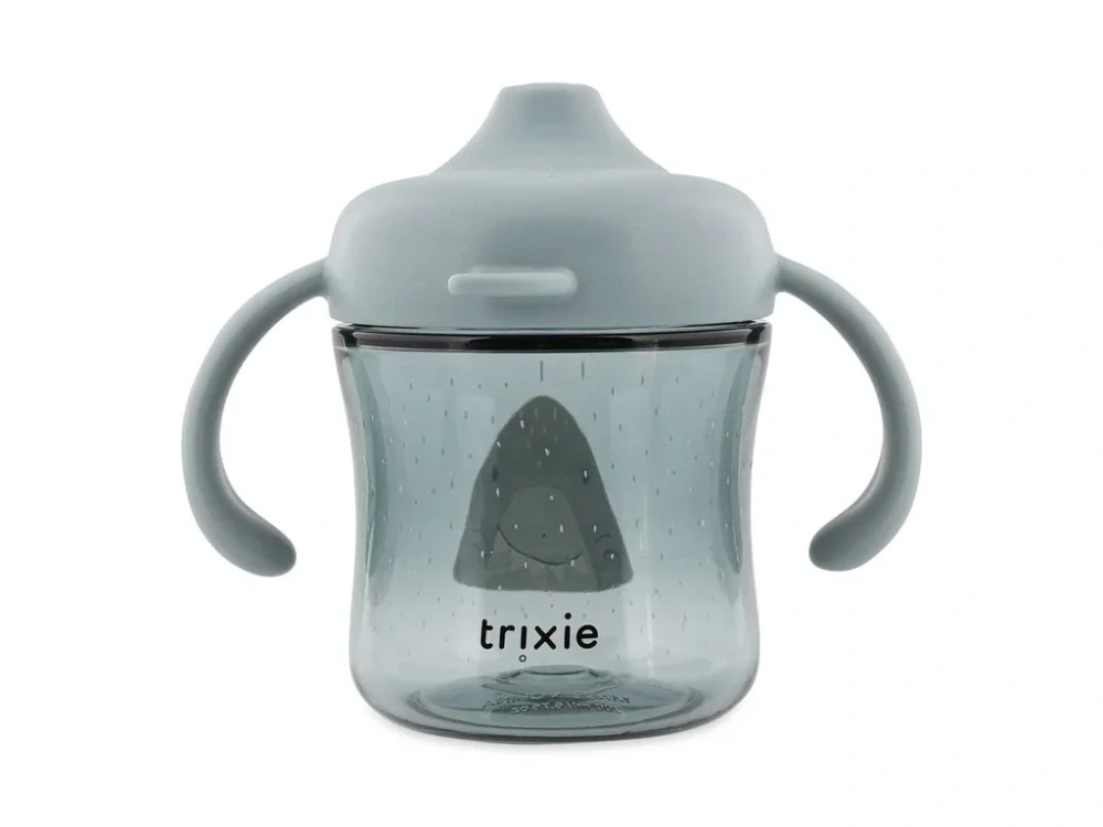 Dětský tritanový hrneček s pítkem Trixie Pan Žralok (modrý)
