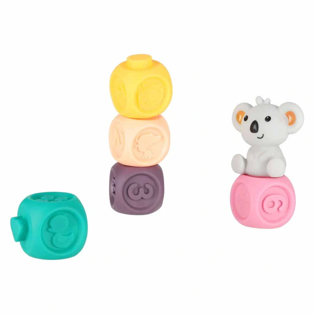 Sada senzorických hraček 13ks - kostky + pyramida Koala