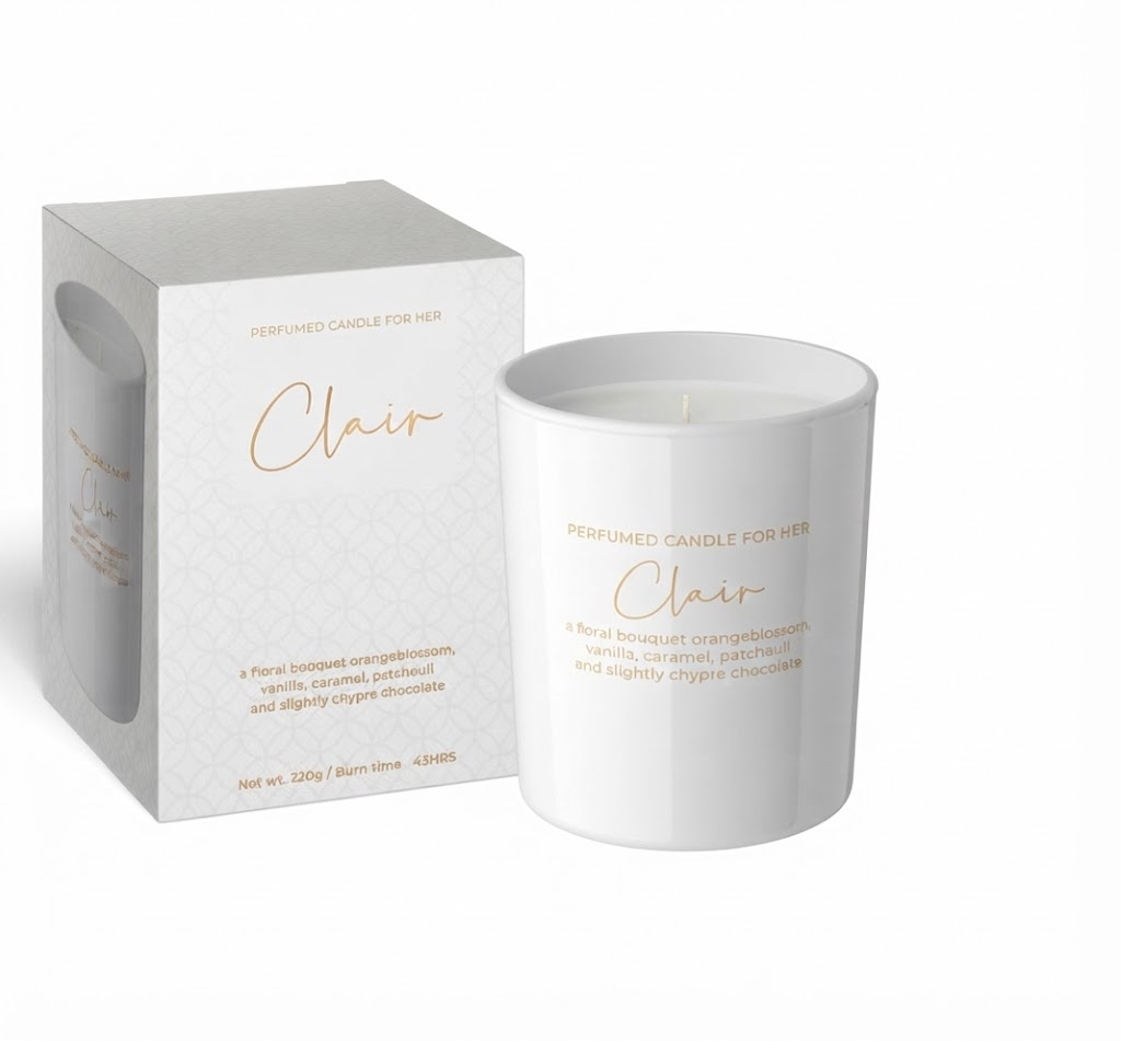 Dárková sada For Her v boxu s magnetickým uzávěrem (Svíčka 220g + Difuzér 100ml) white