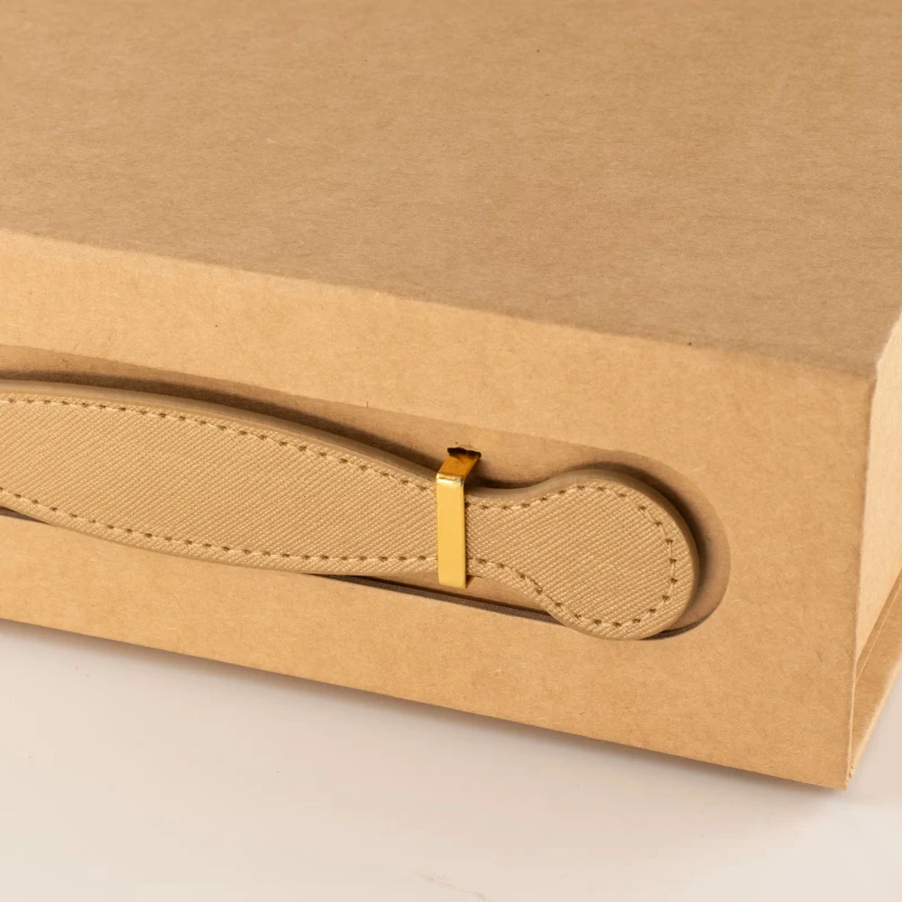 Luxusní dárková krabička – Med Hamper 24cm  (hnědá)