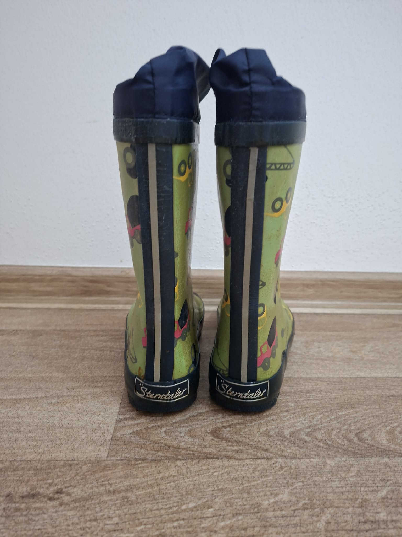 Chlapecké boty do vody / gumáky Sterntaler vel. 31/32 zeleno-modré s auty