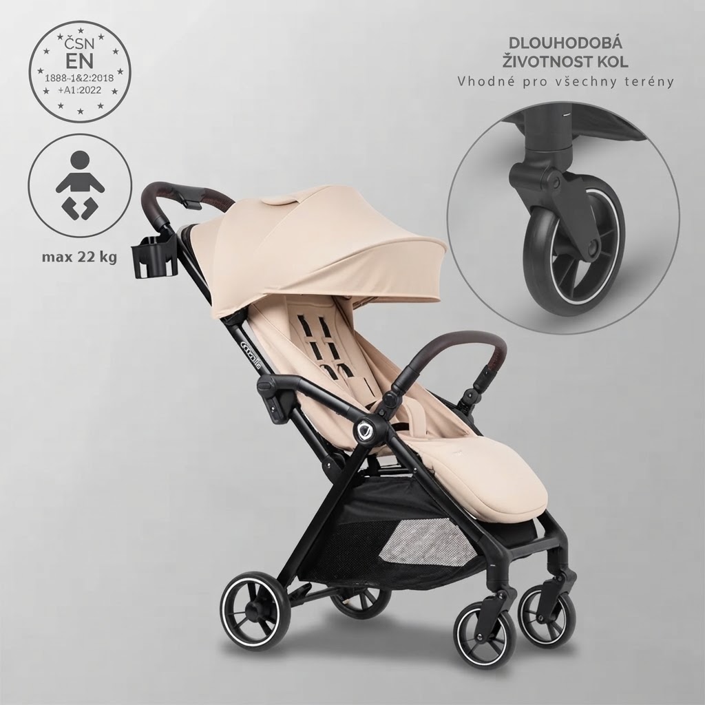 Sportovní kočárek Coccolle Arella Sand Beige