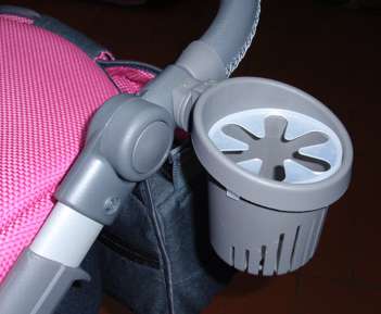 Držák nápojů na kočárek Paradise Šedý - montážní sada