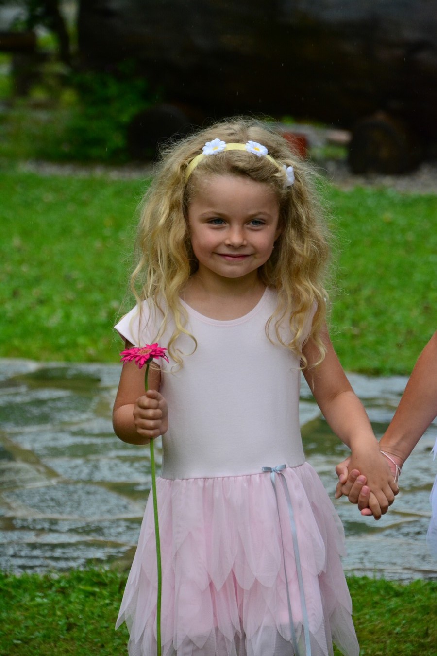 Dívčí šaty "Rusalka" zn. Barnaba růžové