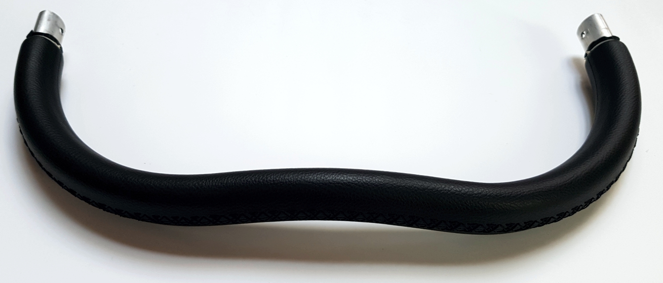 ND_ rukojeť na kočárek potažená Eco kůží - černá 48cm madlo