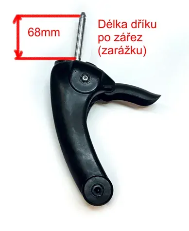 ND_závěs předního kolečka - vidlice s antishock systémem dřík po zarážku 68mm