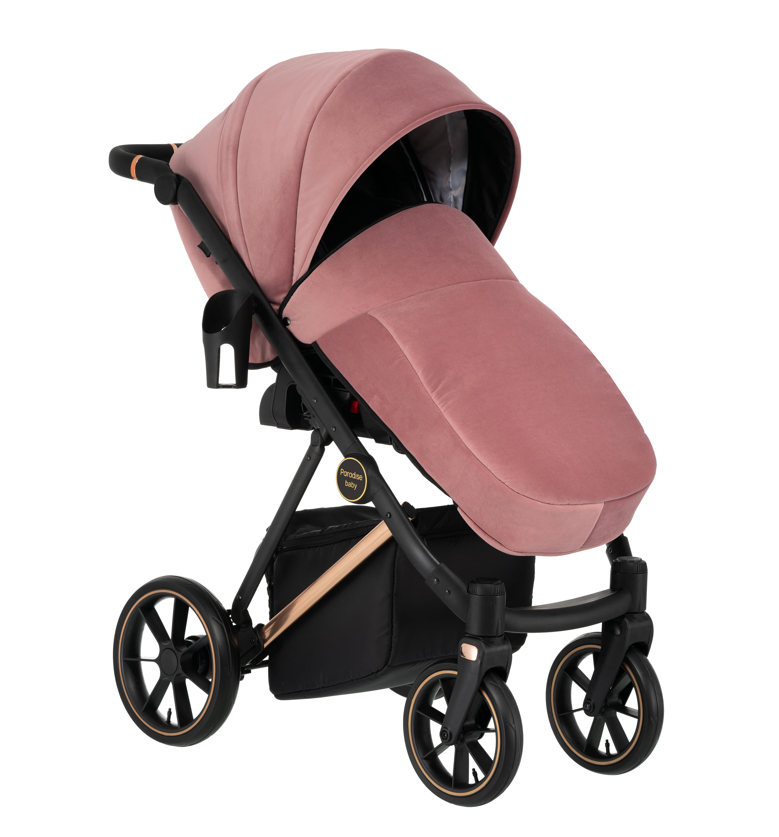 Kombinovaný kočárek Paradise Baby VR - pink 05