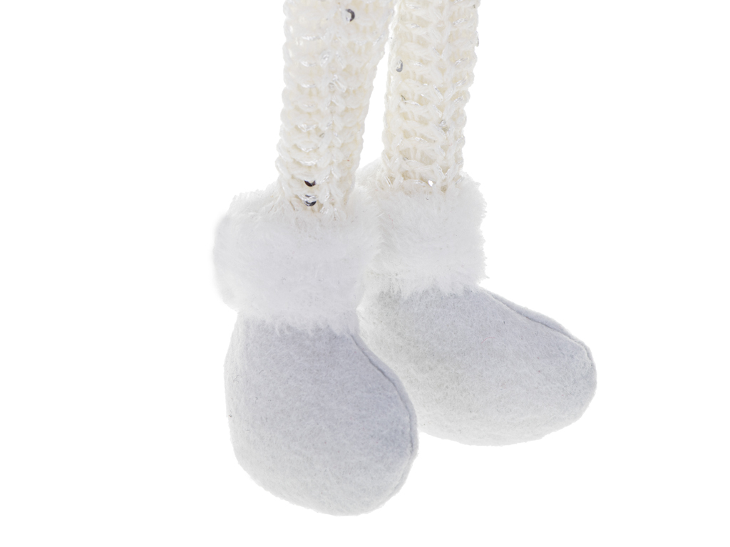 VÁNOČNÍ SKŘÍTEK S PLNOVOUSEM 47CM - bílý