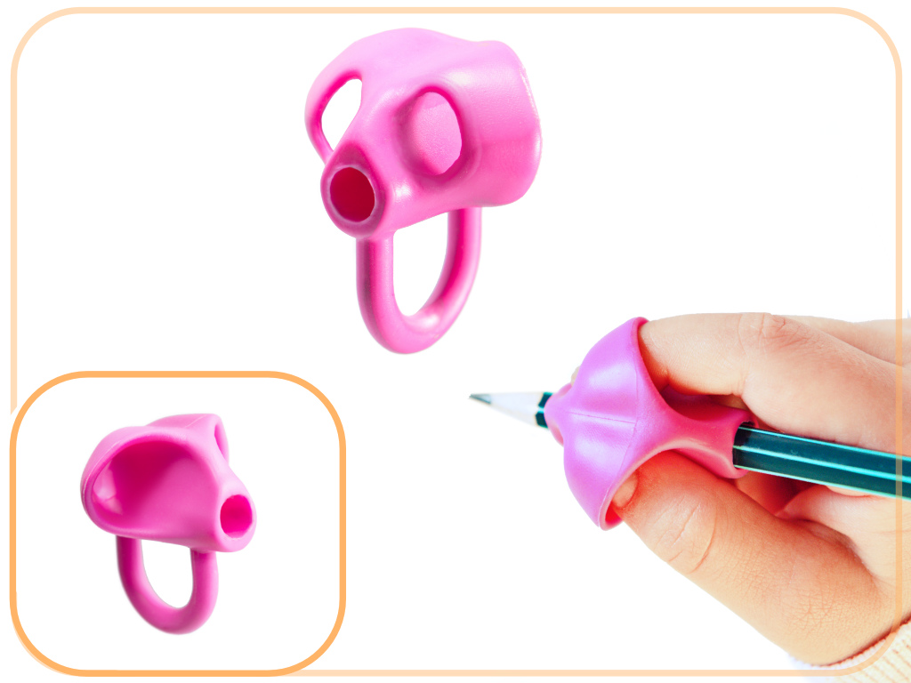 Držák pro správný úchop tužky - růžový