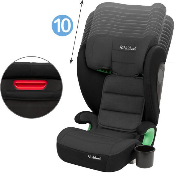 Autosedačka Kidwell Weston s isofixem, i-Size 100-150 cm šedo/černá