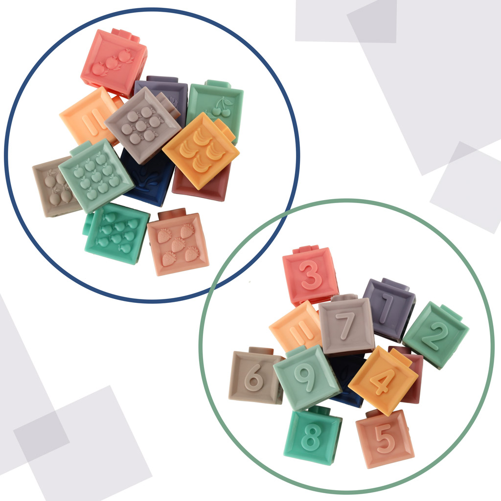 SENZORICKÉ VZDĚLÁVACÍ BLOKY MĚKKÉ - 15 PRVKŮ