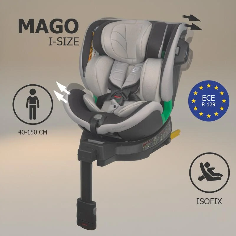 Autosedačka 0-36 kg 360° otočná Coccolle Mago Jet black