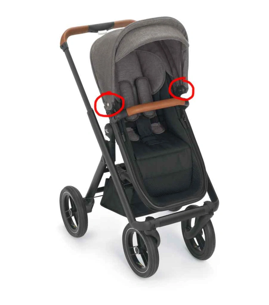 ND_klouby střechy rohatky držáky boudy na kočárek Neonato PURO - sada